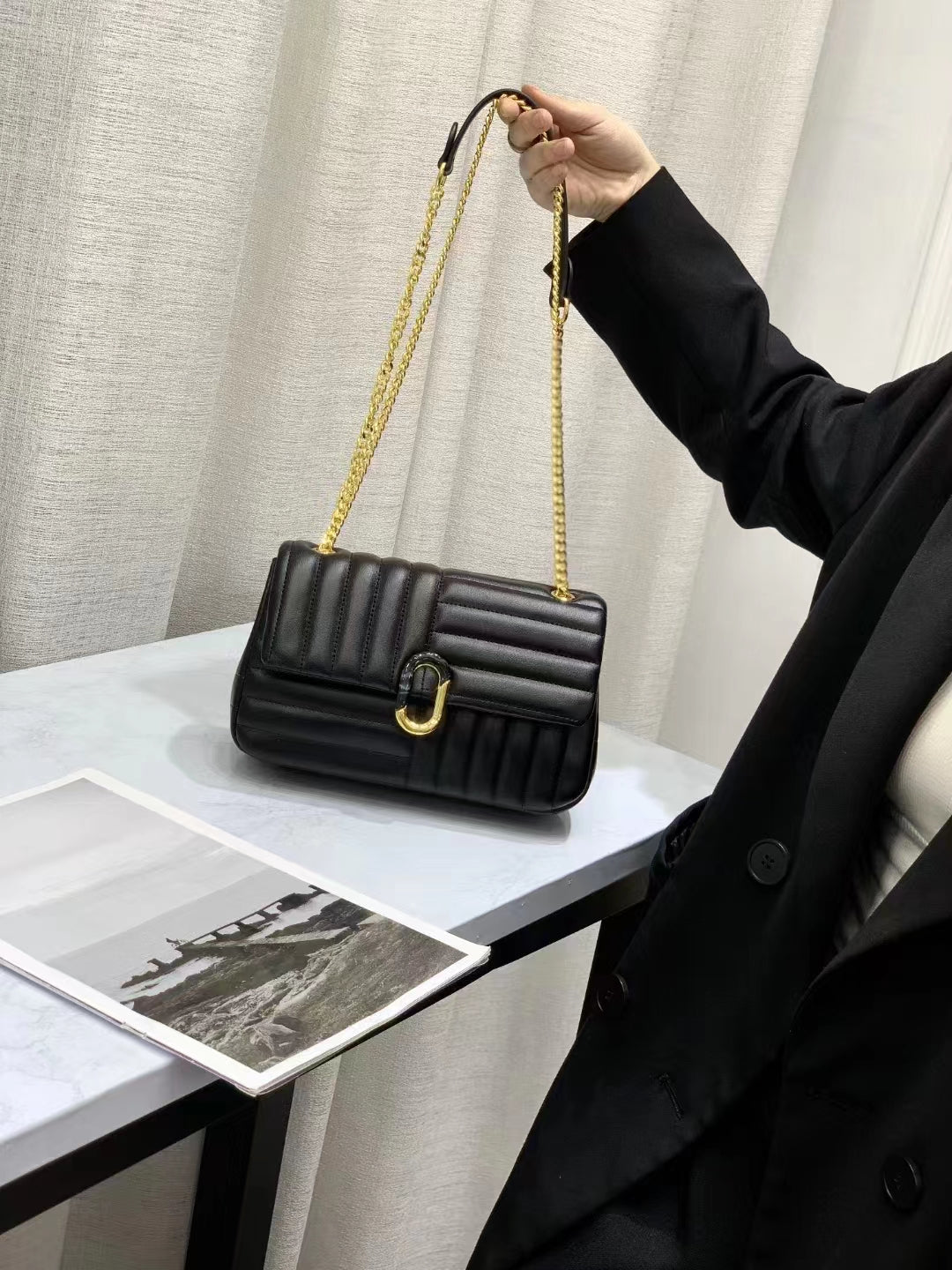 Black shoulder bag