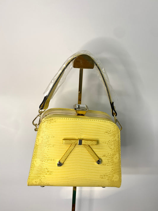[YX]Yellow Bow Banquet Bag